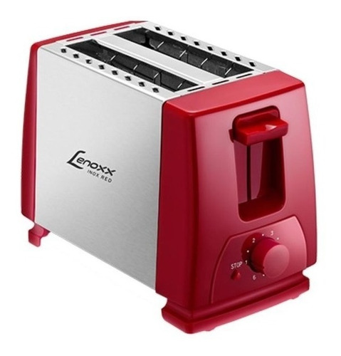Torradeira De Pães Elétrica Lenoxx Inox Red 6t Ptr-203 220v