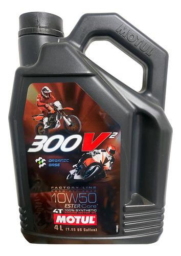 Garrafa 4lts Motul 300v 2 10w50 Aceite Competición Mejorado