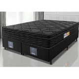 Cama Inbox King Colchão Ortopédico Black Mais Box 193cm X 203cm X 67cm One Face Espuma D33 Preto