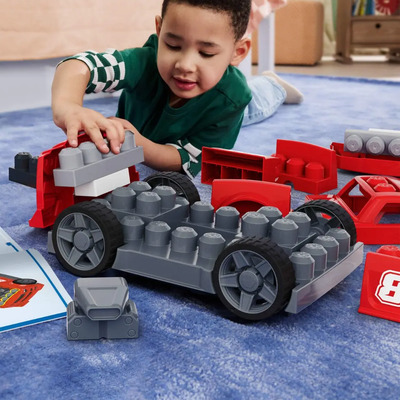 Mega Bloks Construcción 3 En 1 Auto Arma Y Acelera 3 Años 26 Mb Auto Arma Acelera