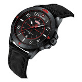 Reloj Naviforce Con Correa De Nailon Estilo Militar P/hombre