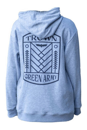 Buzo Trown Green Army  Hoodie Urbano Algodon Canguro