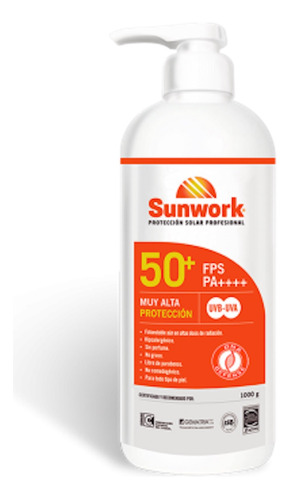 Protector Bloqueador Sunwork 1.000 Ml Fps  50+