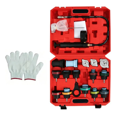 Fgxrkj Detector De Fugas De Tanque De Agua De Auto, Kit Completo 18 Piezas, Preciso Para Detectar Fugas De Radiador Y Sistema De Enfriamiento Del Automóvil | Envío gratis