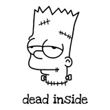 Vinilo De Pared Bart Simpson Dead Inside Vinilo De Corte