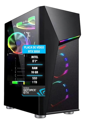 Pc Gamer Intel Core I7 7 Rtx 3050 16 Gb Ram Ssd 1 Tb