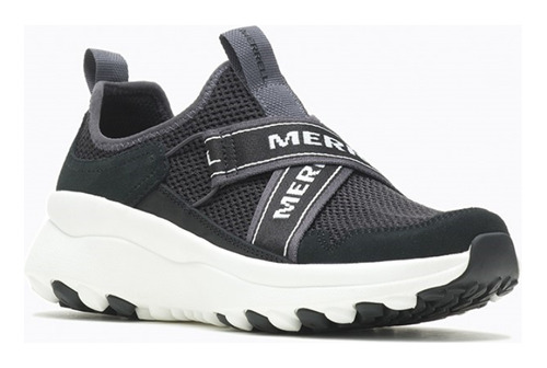 Zapatillas Merrell Lumen Cross Moc Color Negra Y Logo Marca.