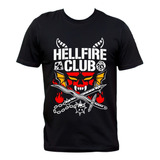 Remera Negra Stranger Things Serie Hellfire Club Logo Altern