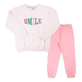 Conjunto Infantil Feminino Moletom - Tmx - Rosa Pastel 