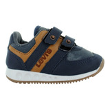 Levis Tenis Velcro Mezclilla Marino Niño 81071