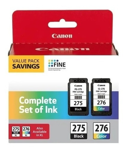 Set De Cartuchos De Tinta Para Impresora Canon 275 Y 276