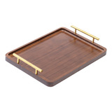 Bandeja De Madera Para Servir, Mesa De Centro Con 36x25cm