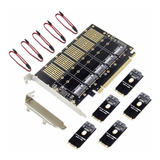 Placa De Expansion Pcie A 5 Discos Sata Amitosai V9