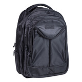 Mochila Viaje Negra Portanotebook Universitaria Grande Brw 