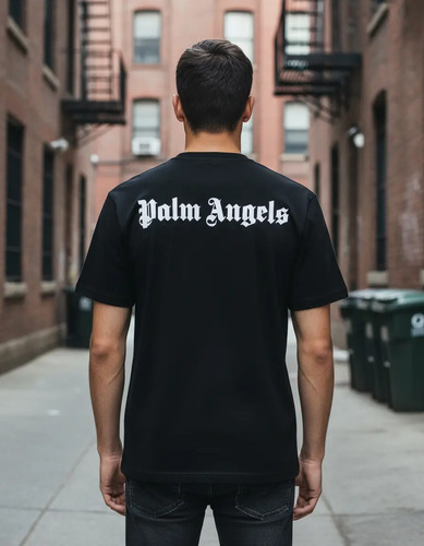 Playera Palm Angels Espalda Lineal O Curvo