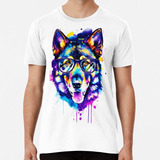 Remera Salpicaduras Coloridas De Acuarela De Malinois Belga 