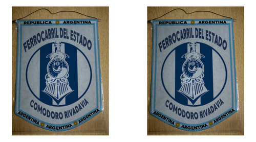 Banderin Chico 13cm Ferrocarril Estado Comodoro Rivadavia