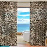 Auuxva Cortinas Transparentes Con Estampado De Leopardo De A