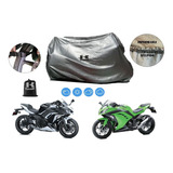 Funda Afelpada 100% Impermeable Para Moto Kawasaki Ninja