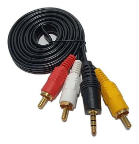 Cabo Audio Video P2 X 3 Rca Para Celular Dvd Som 1,5mt