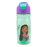 Botella De Plástico Para Agua Disney Wish Tapa Pushup 550 Ml