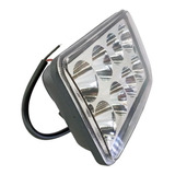 Faro 8 Led Rectangular Auxiliar Luz Blanca