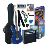 Paquete De Guitarra Electrica Yamaha Azul Metalico Erg Meses