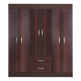 Closet Cic Trancura 6 Puertas 2 Cajones 156 Cm Chocolate