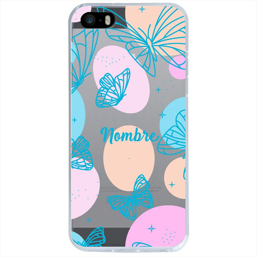 Funda Para iPhone Mariposas Personalizada Con Nombre