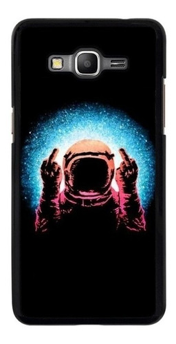 Funda Para Samsung Galaxy Astronauta Dedos Grosero Negro