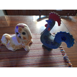 Lote X 2 Adornos Perrito Y Gallo Con Detalle