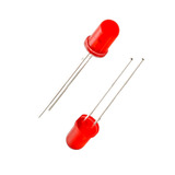 Diodos Led Rojos 5 Mm Redondo Alto Brillo X 50 Unid 2 Patas