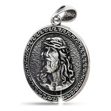 Colgante Jesús 19 Mm, Plata Nacional 950 ( Sin Cadena )