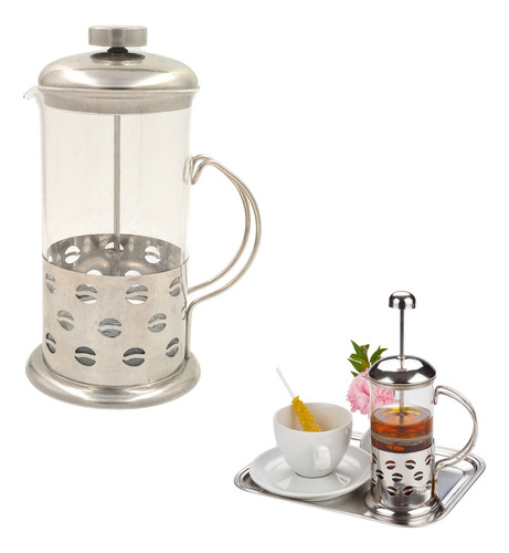 Prensa Francesa Cafe Cafetera En Vidrio Borosilicato 350ml