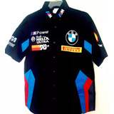 Camisa Bmw Escuderia Shell Helix Pirelli Hombre Blanca