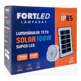 Luminária De Teto Solar 100w Super Led C/ Controle - Fortled