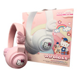 Audífonos De Diadema Bluetooth Hello Kitty Con Luz