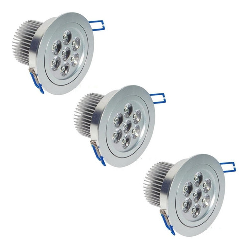 Pack X3 Focos Led Embutidos Foco Led Embutido Foco Led 7w