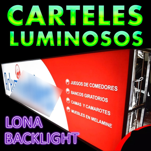 Lona Backlight 150x60 Carteles Luminosos Comercios Negocios