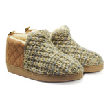 Pantufa Sapato Liang Feminina Tricot F2531 - Caramelo