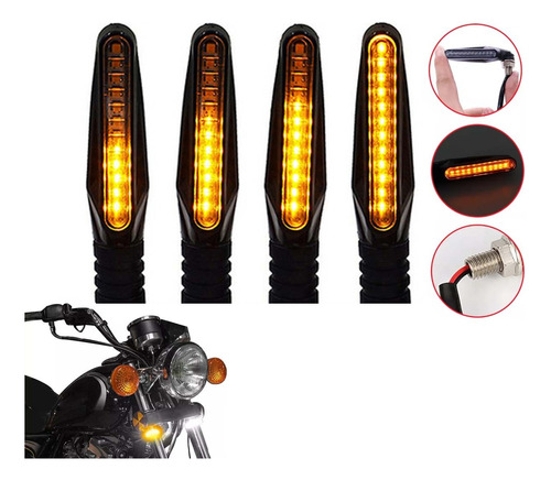 Direccionales Led Moto Secuencial Indicador Intermitente 4pz