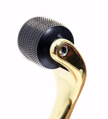 Dermaroller Oro Rodillo Agujas Derma Roller Dorado Deluxe