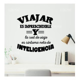 Vinil De Pared Frase Viajar Es Imprescindible Sticker