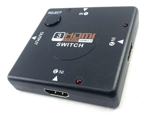 Chaveador Switch Divisor Hub Hdmi 3x1 Full Hd 1080p 3d 
