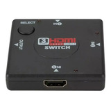 Switch Hub Divisor 4 Portas Hdmi 1.4 1080p Full Hd 3d 4k