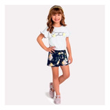 Conjunto Blusa/ Shot Tecido Feminin Milon Infantil Ref 14083