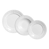 Jogo Aparelho Jantar Acanthus Branco Porto Brasil Kit 18 Pçs