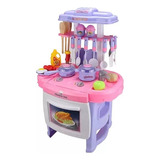 Cocina Simulación Luz Y Sonido C/accesorios 27 Pzs Kids Toys