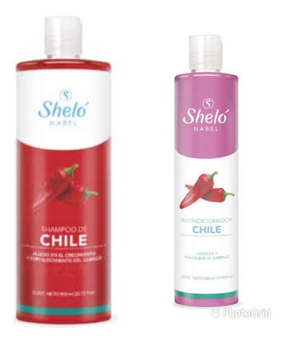 Kit Chile Shampoo 950ml + Acondicionador 530ml Shelo Nabel® 