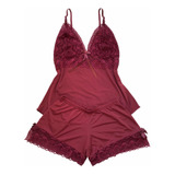 Kit 3 Baby Doll Luxo Microfibra E Renda Short Doll Sensual